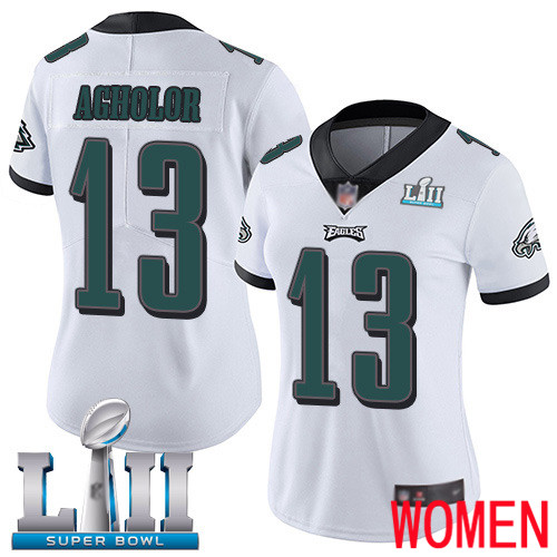 Women Philadelphia Eagles #13 Nelson Agholor White Vapor Untouchable NFL Jersey Limited Player Super Bowl->women nfl jersey->Women Jersey